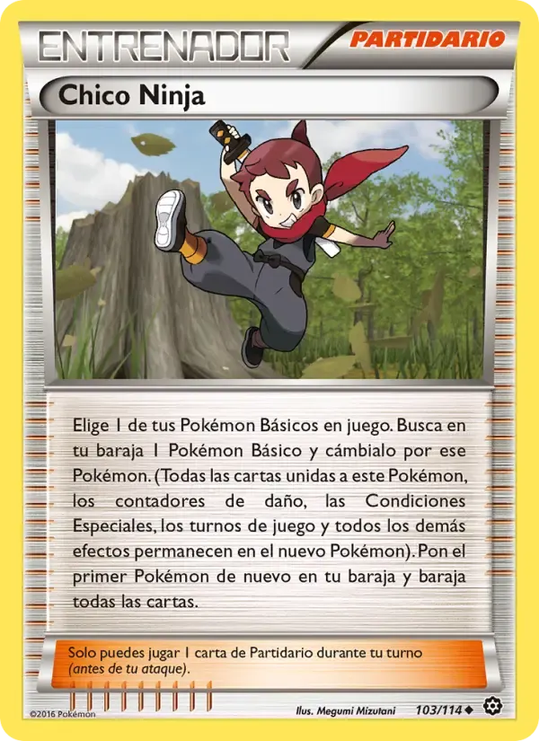 Chico Ninja — Asedio de Vapor 103 Spanish Pokémon card