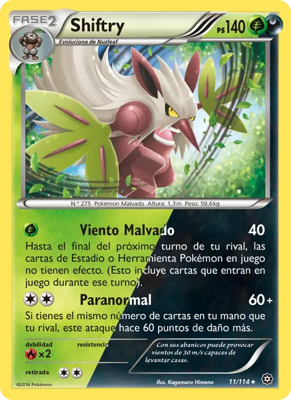 Shiftry — Asedio de Vapor 11 Spanish Pokémon card