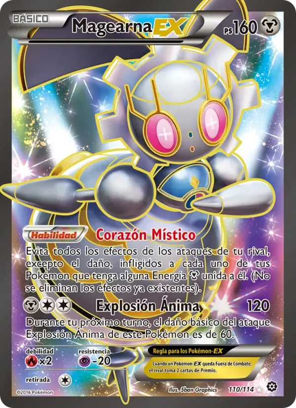 Magearna EX — Asedio de Vapor 110 Spanish Pokémon card