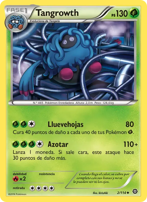 Tangrowth — Asedio de Vapor 2 Spanish Pokémon card