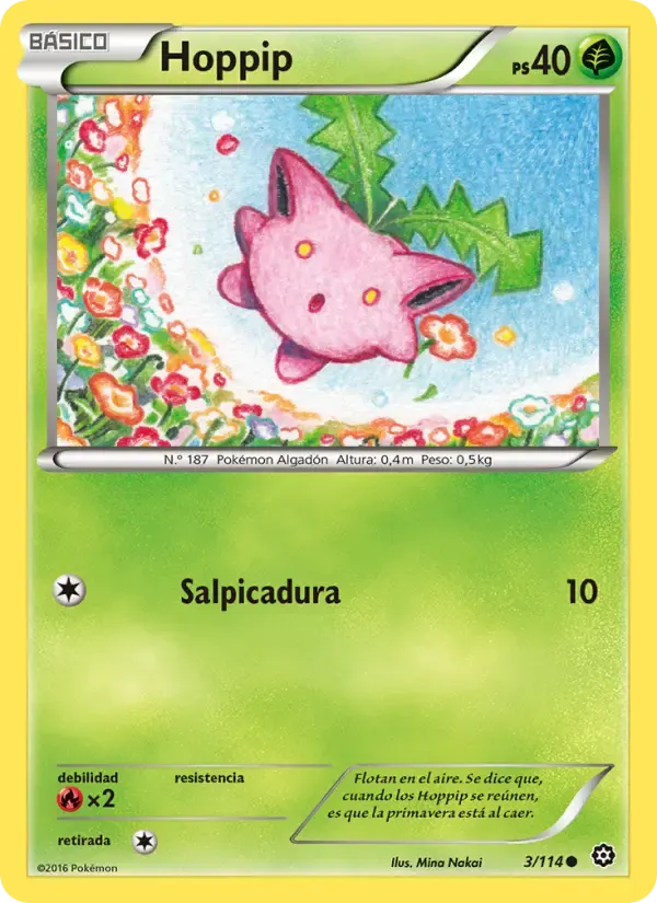 Hoppip — Asedio de Vapor 3 Spanish Pokémon card