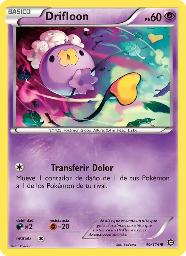 Drifloon — Asedio de Vapor 46 Spanish Pokémon card
