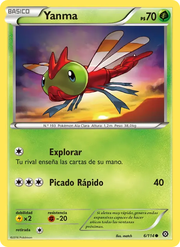 Yanma — Asedio de Vapor 6 Spanish Pokémon card