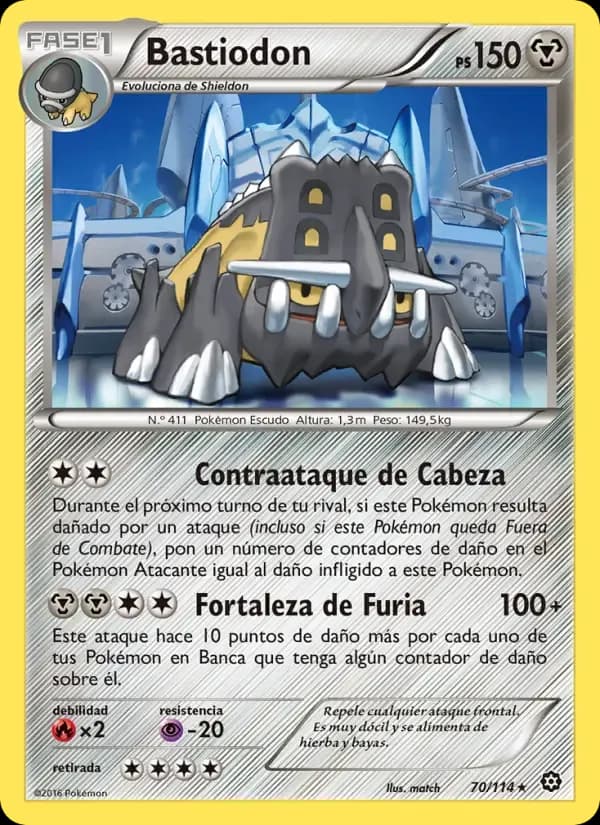 Bastiodon — Asedio de Vapor 70 Spanish Pokémon card