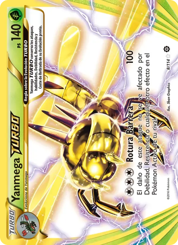 Yanmega TURBO — Asedio de Vapor 8 Spanish Pokémon card