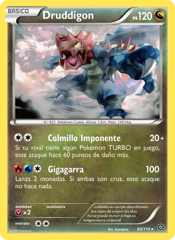 Druddigon — Asedio de Vapor 83 Spanish Pokémon card