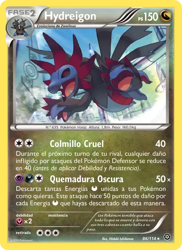 Hydreigon — Asedio de Vapor 86 Spanish Pokémon card