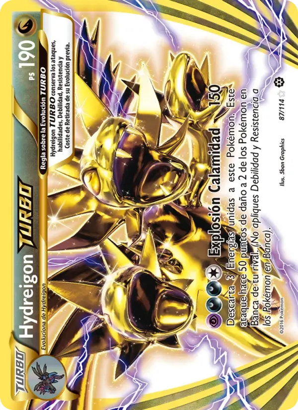 Hydreigon TURBO — Asedio de Vapor 87 Spanish Pokémon card