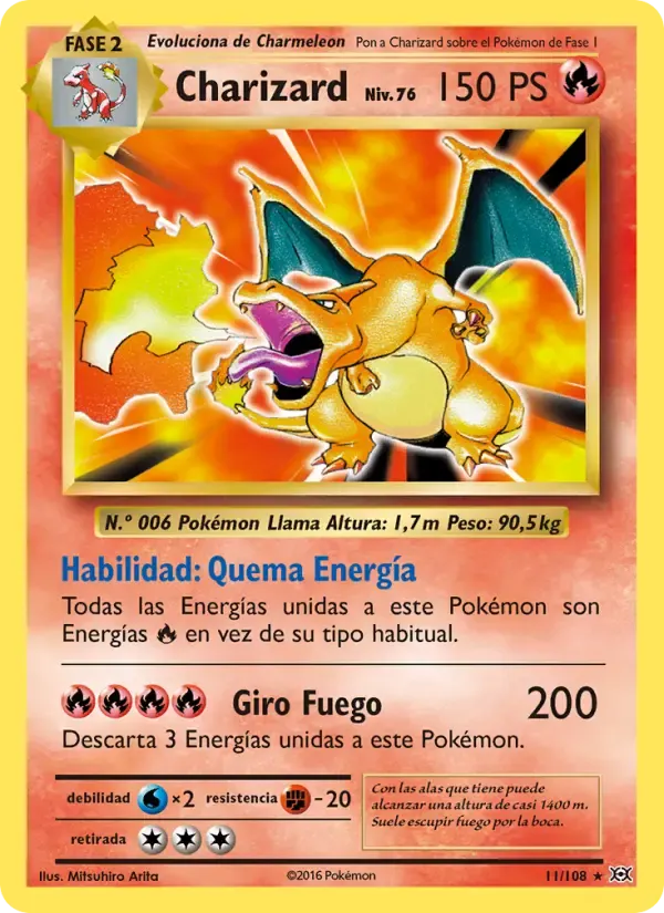 Charizard — Evoluciones 11 Spanish Pokémon card