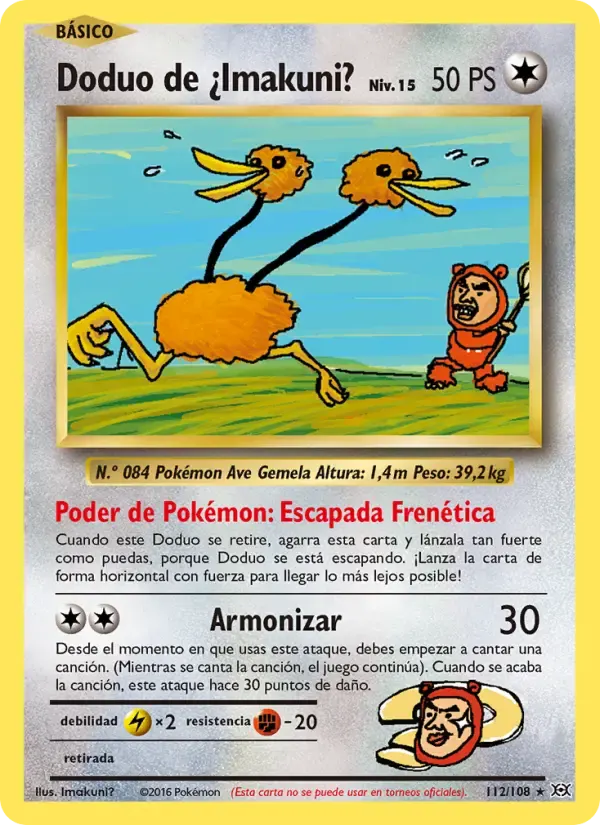 Doduo de ¿Imakuni? — Evoluciones 112 Spanish Pokémon card