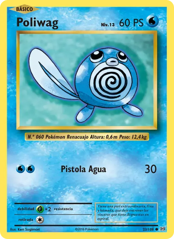 Poliwag — Evoluciones 23 Spanish Pokémon card