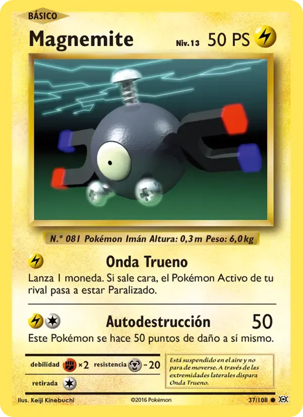 Magnemite — Evoluciones 37 Spanish Pokémon card