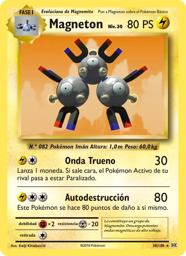 Magneton — Evoluciones 38 Spanish Pokémon card