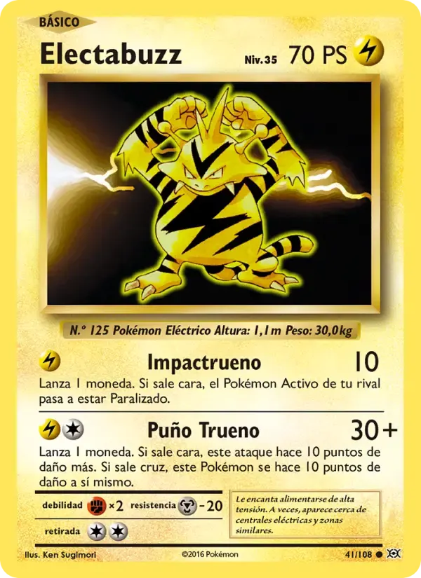 Electabuzz — Evoluciones 41 Spanish Pokémon card