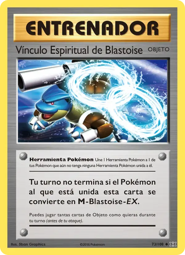Vínculo Espiritual de Blastoise — Evoluciones 73 Spanish Pokémon card