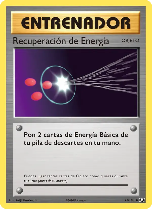 Recuperación de Energía — Evoluciones 77 Spanish Pokémon card