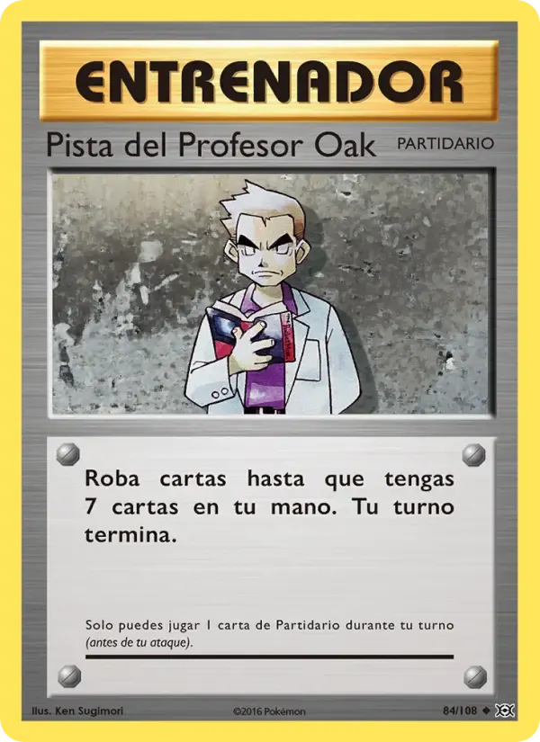 Pista del Profesor Oak — Evoluciones 84 Spanish Pokémon card