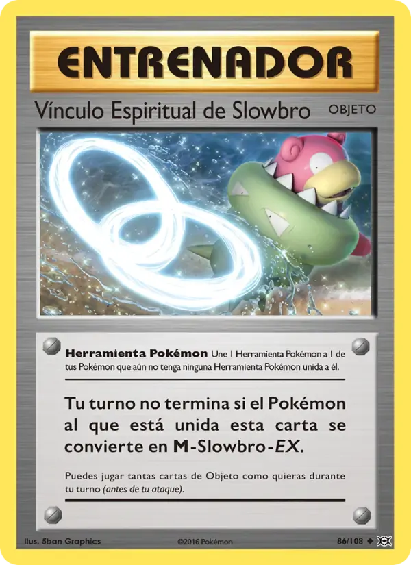 Vínculo Espiritual de Slowbro — Evoluciones 86 Spanish Pokémon card