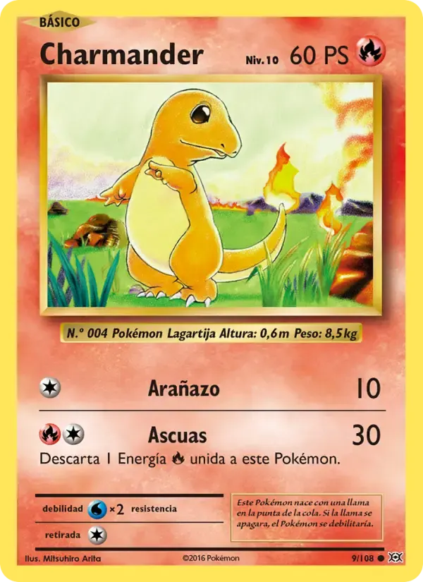 Charmander — Evoluciones 9 Spanish Pokémon card
