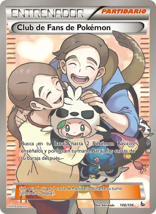 Club de Fans de Pokémon — Destellos de Fuego 106 Spanish Pokémon card