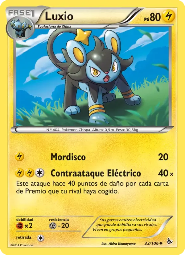 Luxio — Destellos de Fuego 33 Spanish Pokémon card