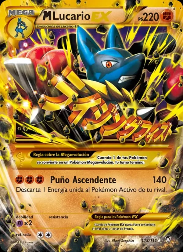 M-Lucario EX — Puños Furiosos 113 Spanish Pokémon card