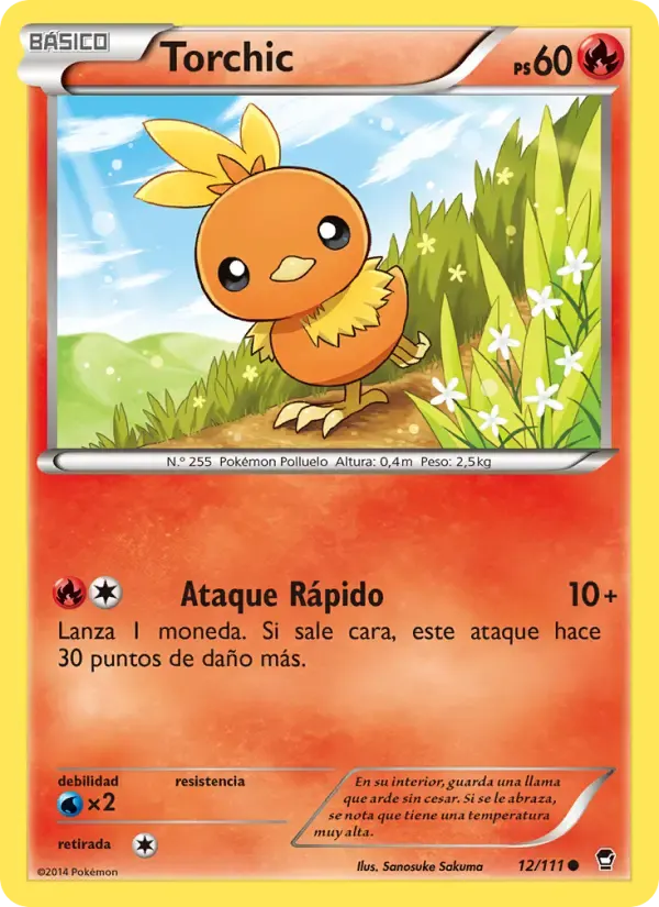 Torchic — Puños Furiosos 12 Spanish Pokémon card