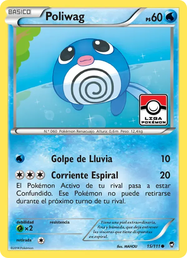 Poliwag — Puños Furiosos 15 Spanish Pokémon card
