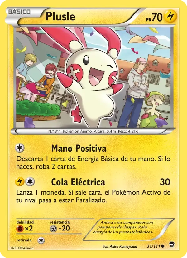 Plusle — Puños Furiosos 31 Spanish Pokémon card