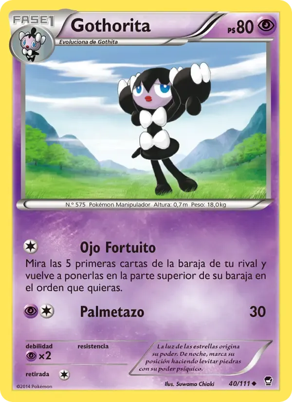 Gothorita — Puños Furiosos 40 Spanish Pokémon card