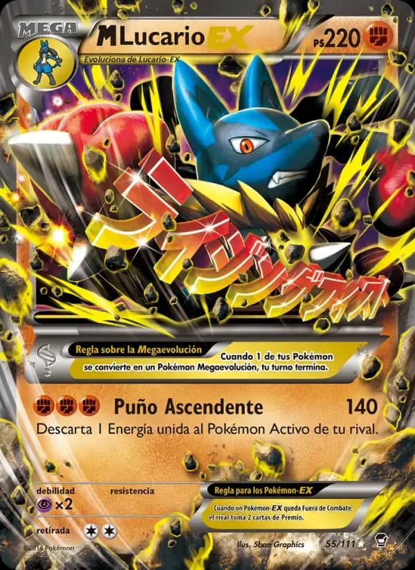M-Lucario EX — Puños Furiosos 55 Spanish Pokémon card