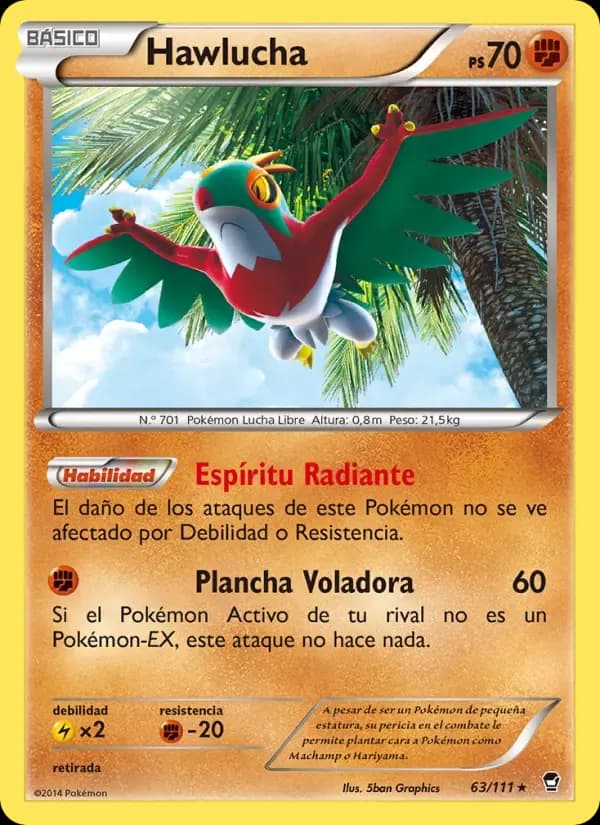 Hawlucha — Puños Furiosos 63 Spanish Pokémon card