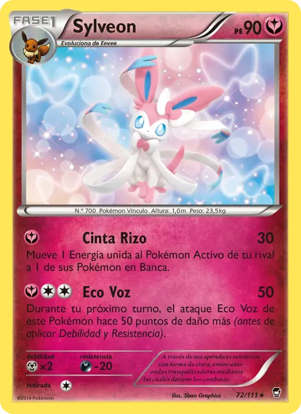Sylveon — Puños Furiosos 72 Spanish Pokémon card