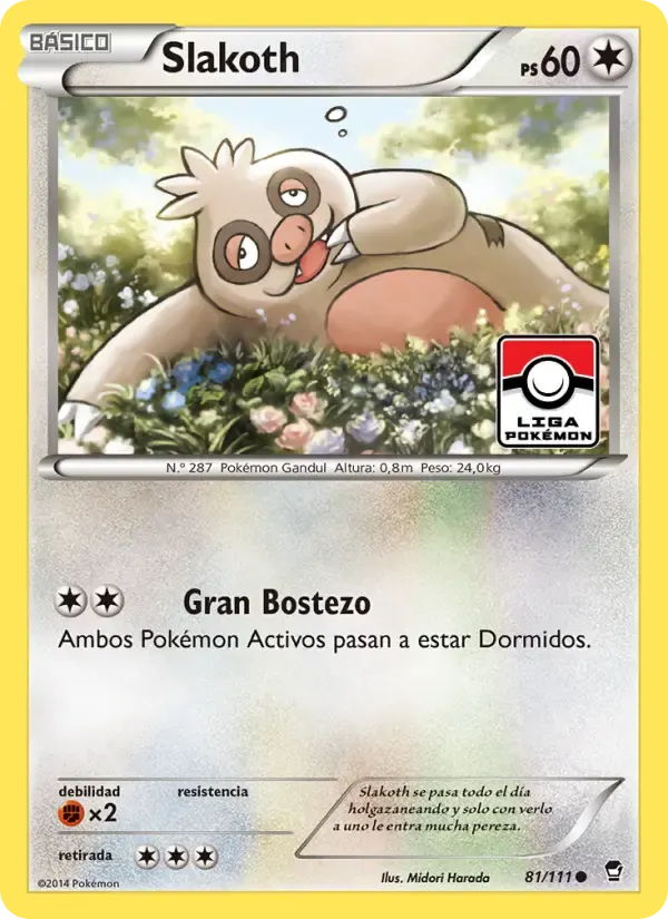 Slakoth — Puños Furiosos 81 Spanish Pokémon card