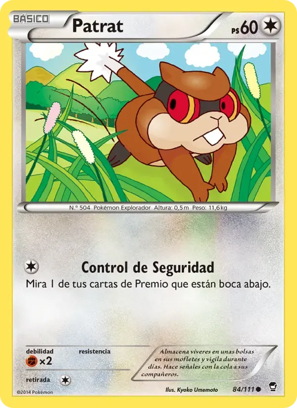 Patrat — Puños Furiosos 84 Spanish Pokémon card