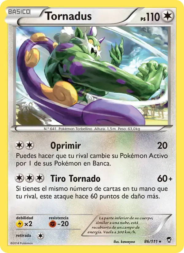 Tornadus — Puños Furiosos 86 Spanish Pokémon card