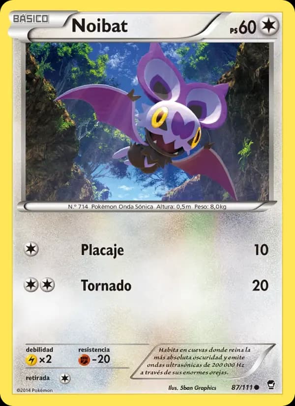 Noibat — Puños Furiosos 87 Spanish Pokémon card