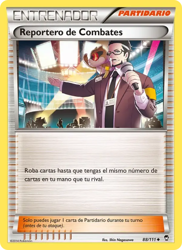 Reportero de Combates — Puños Furiosos 88 Spanish Pokémon card