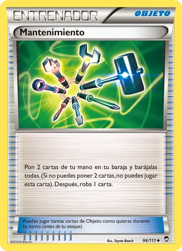 Mantenimiento — Puños Furiosos 96 Spanish Pokémon card