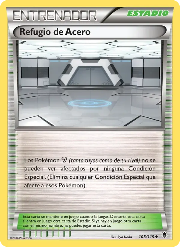 Refugio de Acero — Fuerzas Fantasmales 105 Spanish Pokémon card