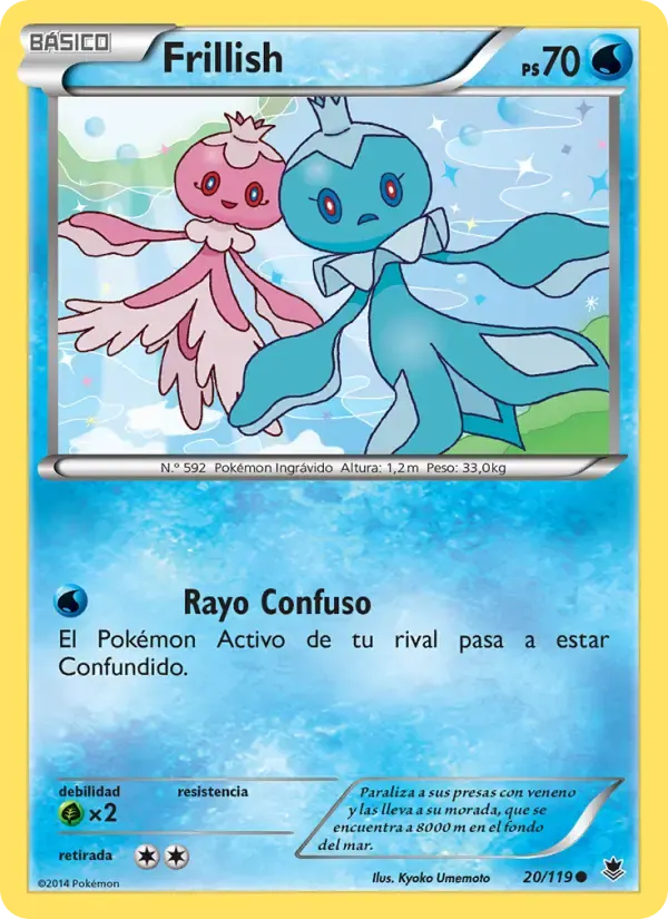 Frillish — Fuerzas Fantasmales 20 Spanish Pokémon card
