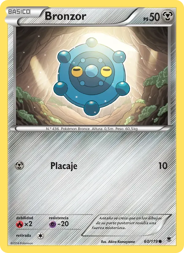 Bronzor — Fuerzas Fantasmales 60 Spanish Pokémon card
