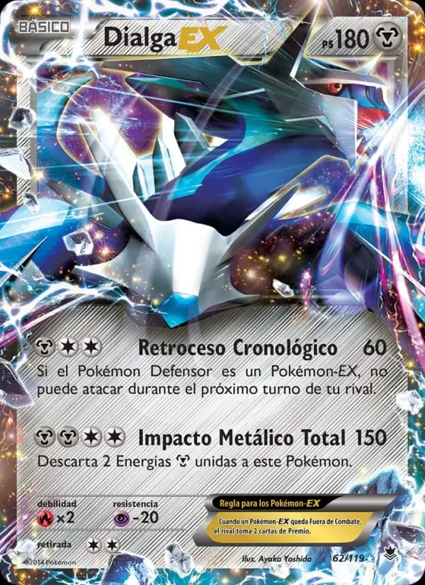 Dialga EX — Fuerzas Fantasmales 62 Spanish Pokémon card