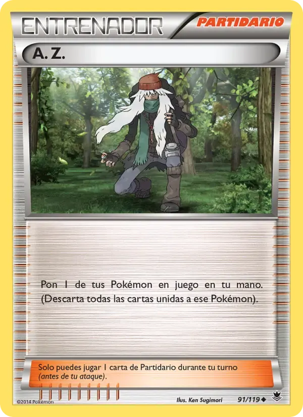 A. Z. — Fuerzas Fantasmales 91 Spanish Pokémon card