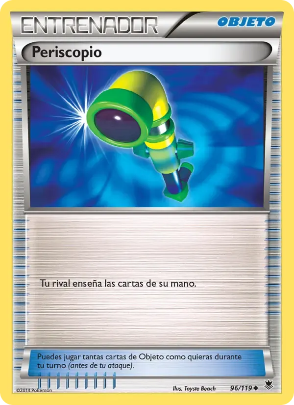 Periscopio — Fuerzas Fantasmales 96 Spanish Pokémon card