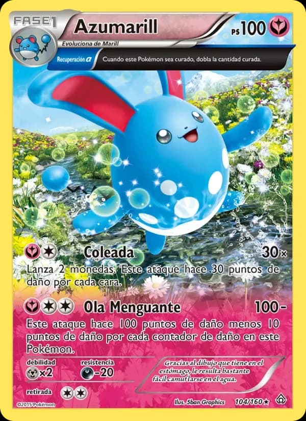 Azumarill — Duelos Primigenios 104 Spanish Pokémon card