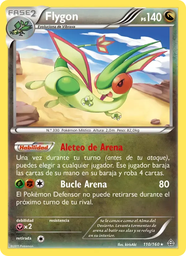 Flygon — Duelos Primigenios 110 Spanish Pokémon card