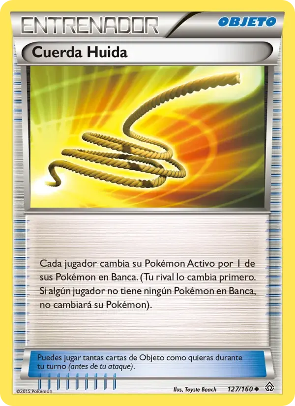Cuerda Huida — Duelos Primigenios 127 Spanish Pokémon card
