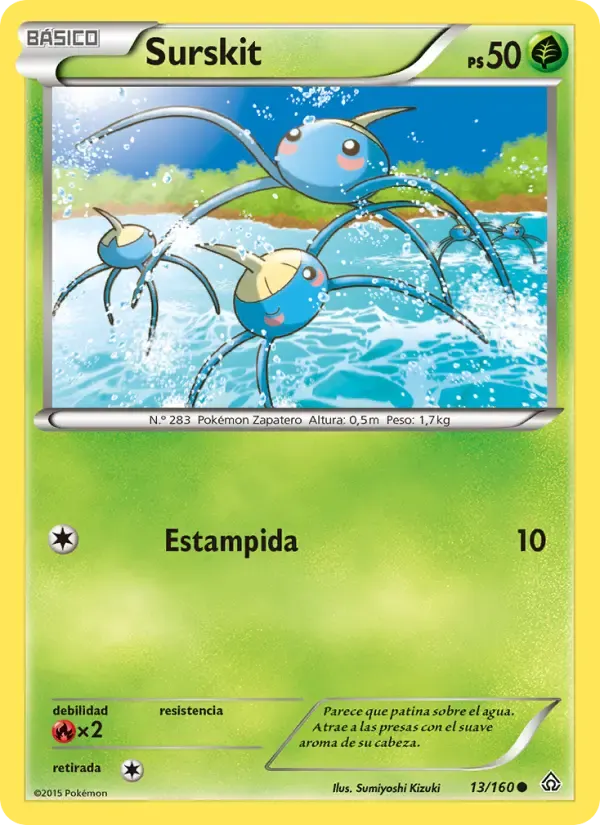 Surskit — Duelos Primigenios 13 Spanish Pokémon card