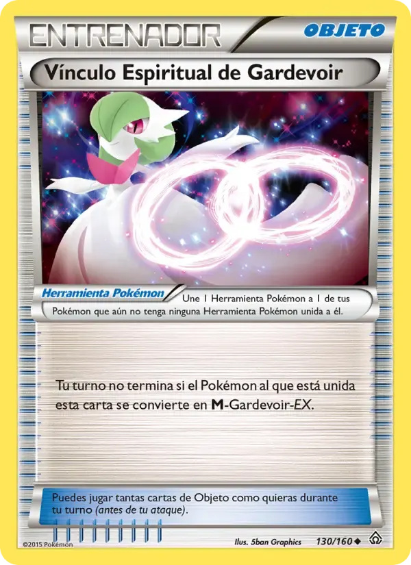 Vínculo Espiritual de Gardevoir — Duelos Primigenios 130 Spanish Pokémon card